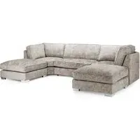 Bismarck U-Shaped Corner Sofa with Footstools - Truffle, Velvet