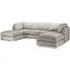 Bismarck U-Shaped Corner Sofa with Footstools - Truffle, Velvet