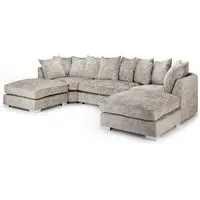 Bismarck U-Shaped Corner Sofa with Scatterback - Truffle, Velvet