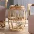 Bissau Round Lamp Table - Athena Plain, Rattan Wicker