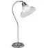 Bistro Glass Holophane Table Lamp - Silver