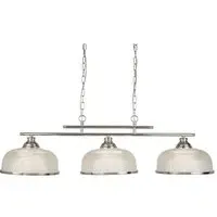 Bistro II 3 Light Ceiling Bar - Satin Silver