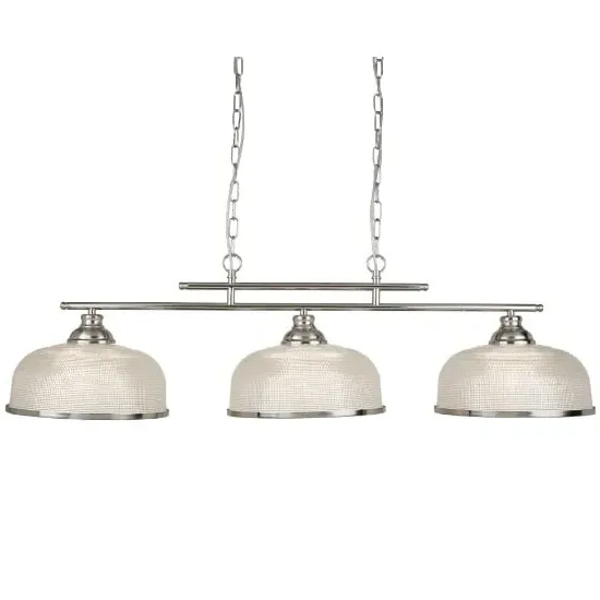 Bistro II 3 Light Ceiling Bar - Satin Silver