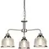 Bistro II 3 Light Pendant - Satin Silver, Halophane Glass