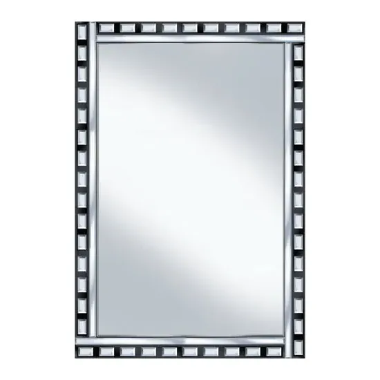 Black & Clear 120x80 Wall Mirror - Clear image