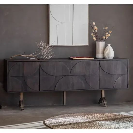 Blackfoot 4-Door Sideboard - Brown, Mango Wood image