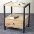 Blackfoot End Table with Drawer - Oak, Black