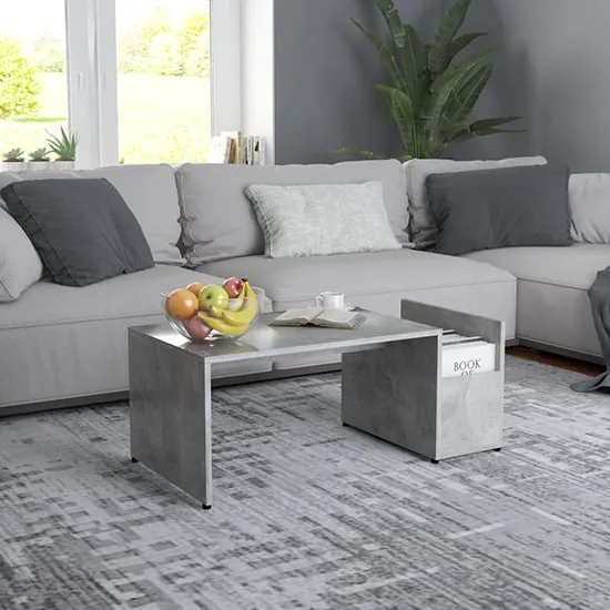 Blaga Coffee Table with Storage - Concrete Effect image