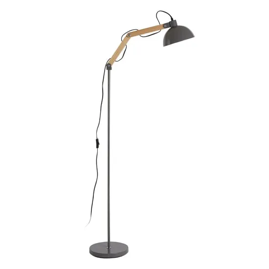 Blairon Floor Lamp with Adjustable Arm - Grey, Metal image