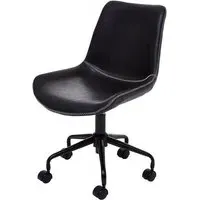 Bloomsburg Office Chair with Height Adjustment - Black, Leather