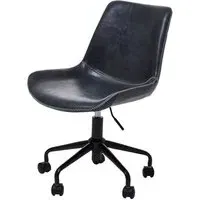 Bloomsburg Office Chair with Height Adjustment - Grey, Leather