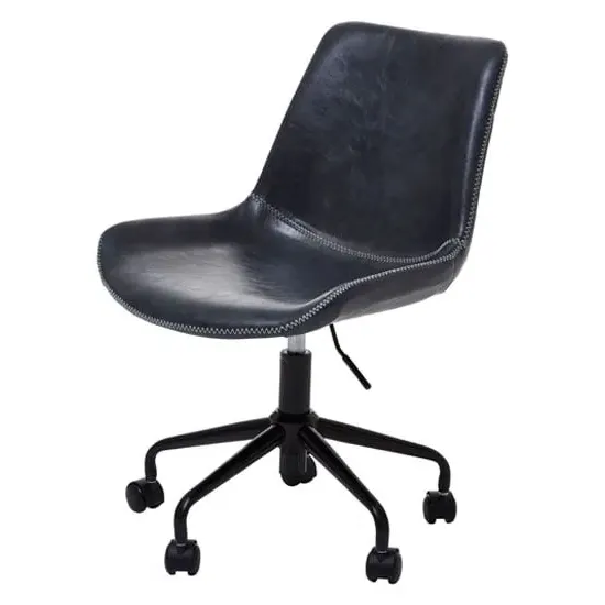 Bloomsburg Office Chair with Height Adjustment - Grey, Leather