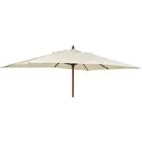 Blount Rectangular Parasol with Pulley - Ecru, Polyester