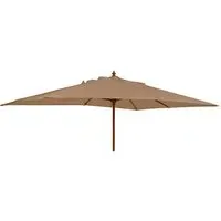 Blount Rectangular Parasol with Pulley - Taupe, Polyester