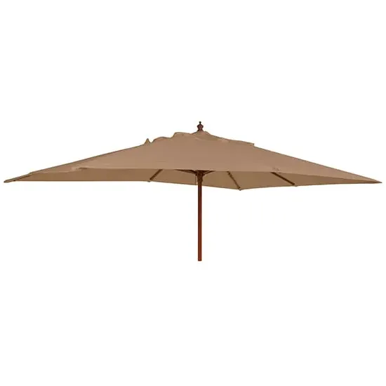 Blount Rectangular Parasol with Pulley - Taupe, Polyester