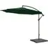 Blount Round Cantilever Parasol with Base - Green, Polyester