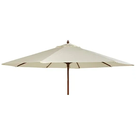 Blount Round Parasol with Pulley - Ecru, Polyester
