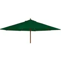Blount Round Parasol with Pulley - Green, Polyester