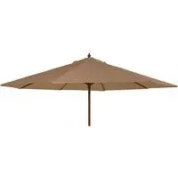 Blount Round Parasol with Pulley - Taupe, Polyester
