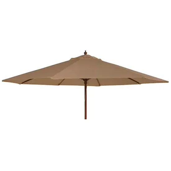Blount Round Parasol with Pulley - Taupe, Polyester