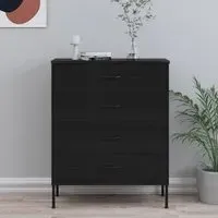 Bodmin 4 Drawer Chest of Drawers - Black, Steel