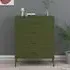 Bodmin 4 Drawer Chest of Drawers - Olive Green, Steel