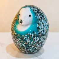 Bogota Glass Hedgehog Ornament - Blue