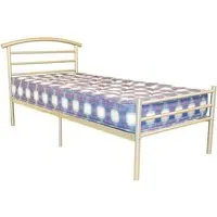 Bohemia Single Bed Frame - Silver, Metal
