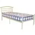 Bohemia Single Bed Frame - Silver, Metal