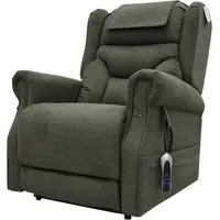 Boise Dual Motor Lift and Tilt Recliner Chair - Olive, Fabric