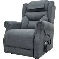 Boise Dual Motor Lift and Tilt Recliner Chair - Steel Grey, Fabric