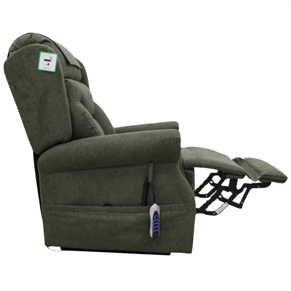 Boise Quad Motor Lift Recliner Chair - Olive, Fabric