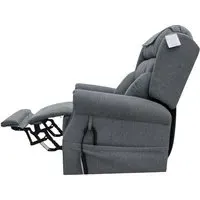 Boise Quad Motor Lift Recliner Chair - Steel Grey, Fabric