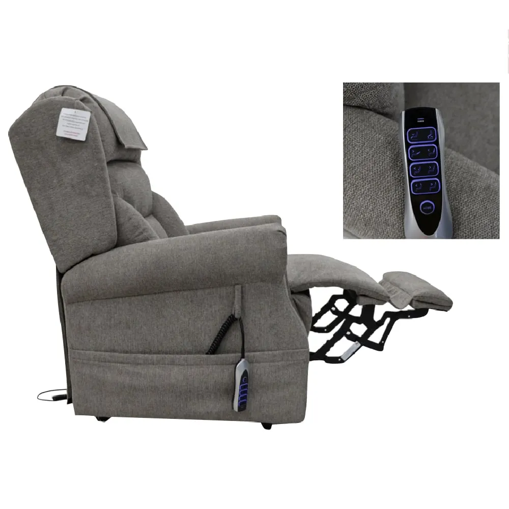 Boise Quad Motor Lift Recliner Chair - Stone, Fabric