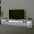 Boise TV Stand with LED Lights - White, Engineered Wood
