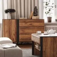 Boise Wooden Sideboard with 1 Door 3 Drawers - Catania Oak