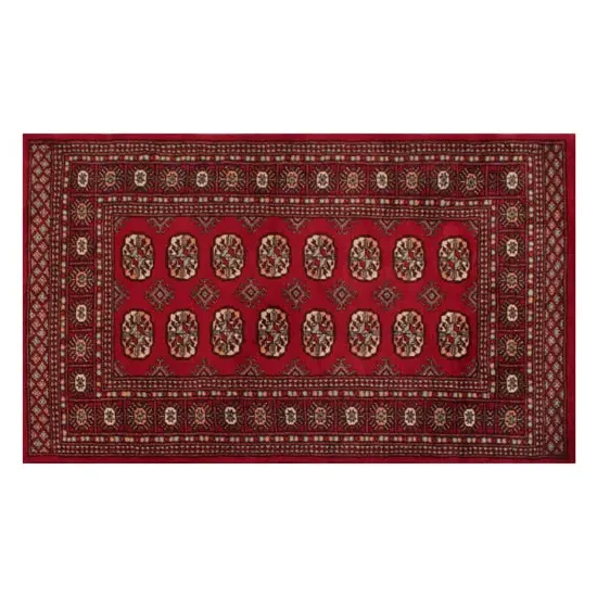 Bokhara Hand-Knotted Rug - Red, Wool