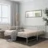 Bolesia Pull-Out Single Sofa Bed - White, Metal