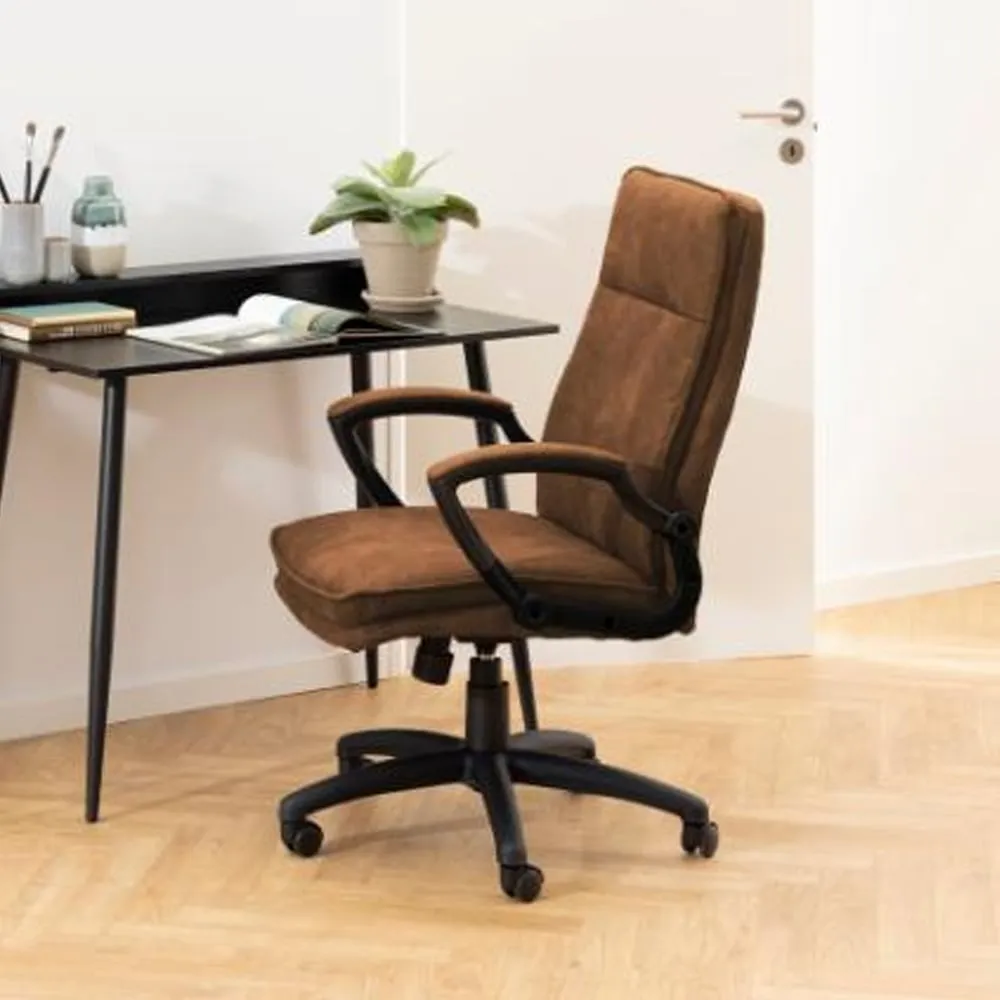 Bolingb Office Chair with Armrests - Camel, Fabric