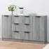 Bolivar Sideboard with 2 Doors 6 Drawers - Grey Sonoma Oak