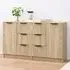 Bolivar Sideboard with 2 Doors 6 Drawers - Sonoma Oak