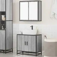Bolivia 2 Piece Bathroom Furniture Set - Grey, Sonoma