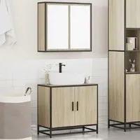 Bolivia 2-Piece Bathroom Furniture Set - Sonoma Oak, Engineered Wood alternate view
