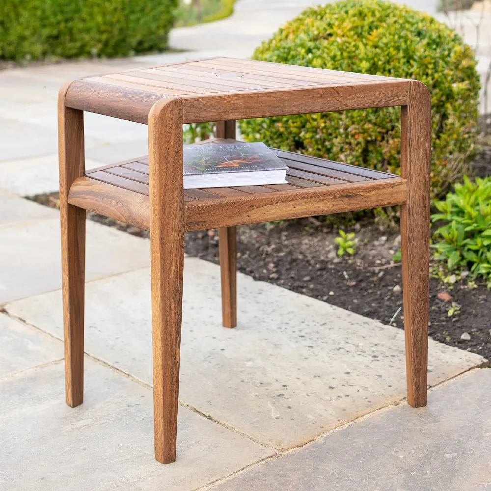 Bolivia Garden Companion Table - Brown, Acacia