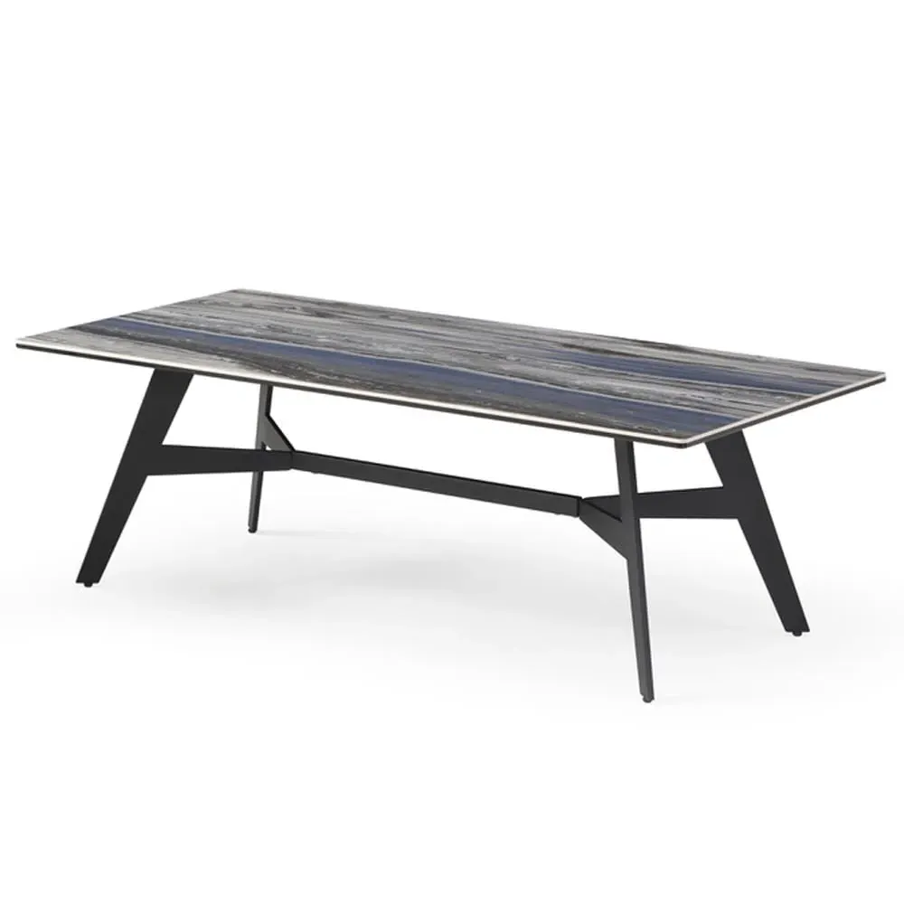 Bolivia Glass Coffee Table - Blue Mist
