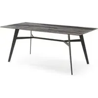 Bolivia Glass Dining Table - Blue Mist