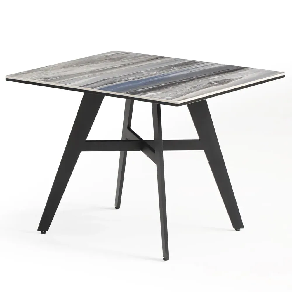 Bolivia Glass End Table - Blue Mist image