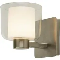 Bolivia Glass Shade Wall Light - Satin Nickel