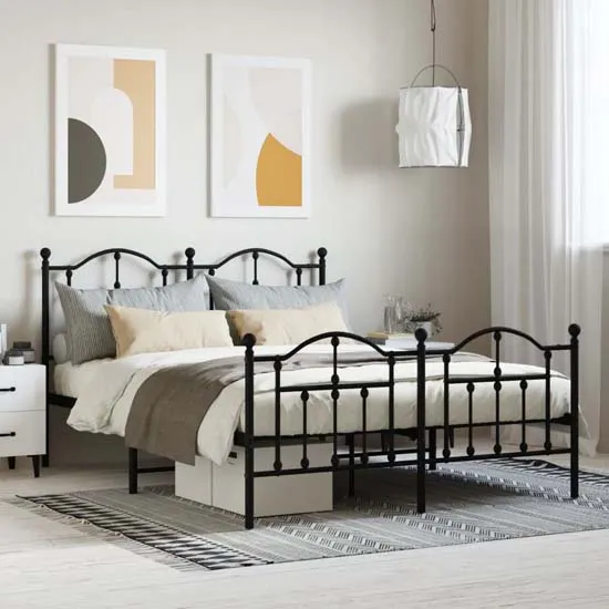 Bolivia King Size Bed Frame - Black, Steel product