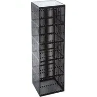 Bolivia Large Decorative Pillar - Black, Glass Metal